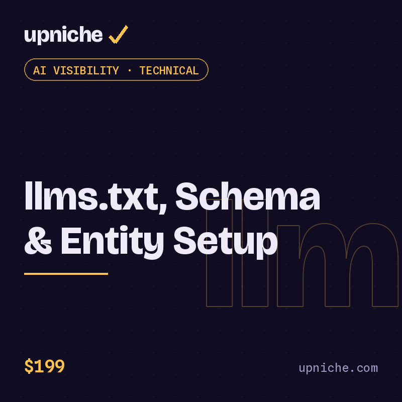 llms.txt, Schema & Entity Optimization Service