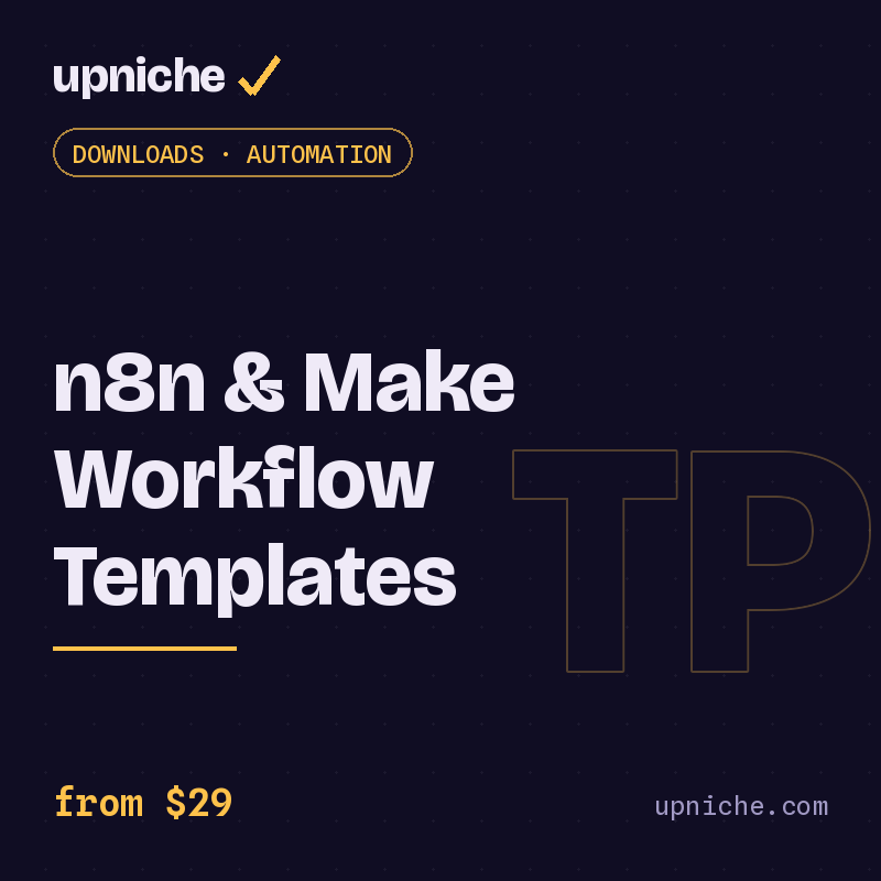 n8n & Make Workflow Templates (Ready to Import)